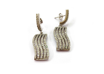 Rhodium Plated | Chandelier Earrings